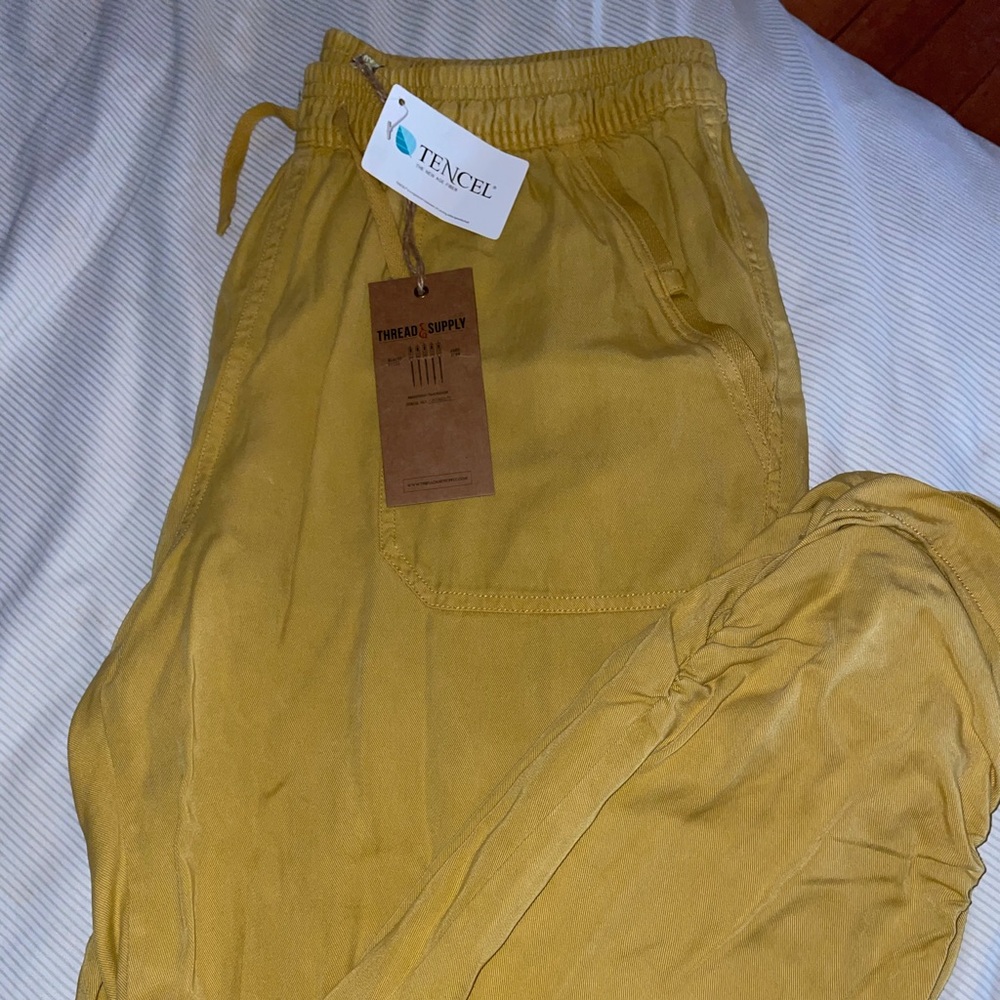 Thread & Supply CUTE mustard linen pants